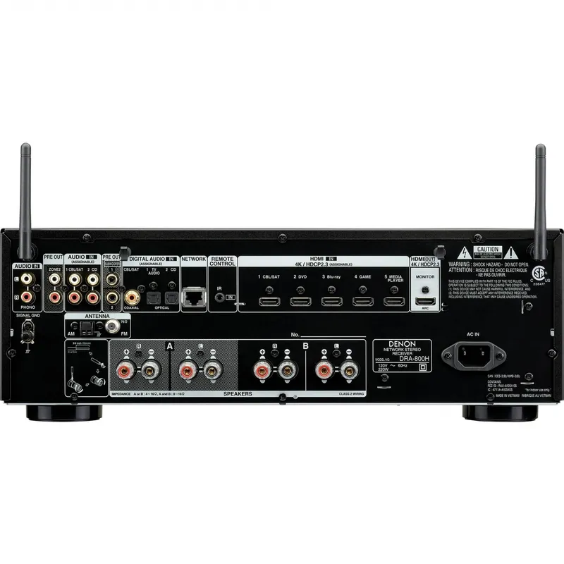 Receiver Estéreo Com HDMI - D e n o n - DRA-800H - HDR UHD 110v