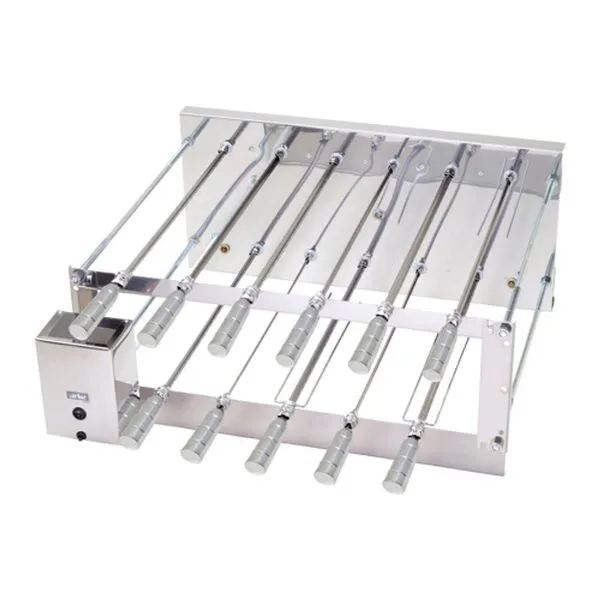 Churrasqueira Giratória Rotativa Aço Inox Crid 11 Espetos Bivolt