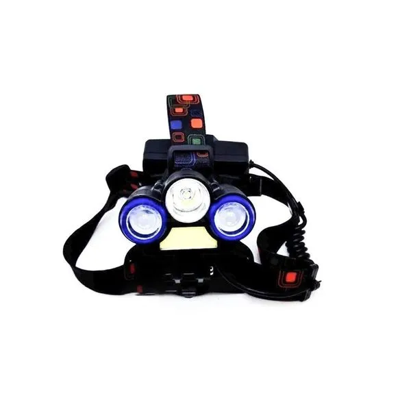 Farol Led Cabeça-bicicleta Lanterna Recarregável T6 4 Leds