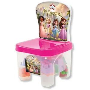 Brinquedo para Montar Kidverte Princesas Kit 3 em 1 com 28 Blocos e Baú Big Star Brinquedos Brinquedo para Montar Kidverte Princesas Kit 3 em 1 28 Blocos Big Star