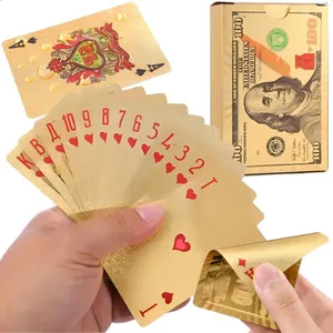 Baralho Premium Gold 24k Truco Poker Cartas Douradas Super Resistente