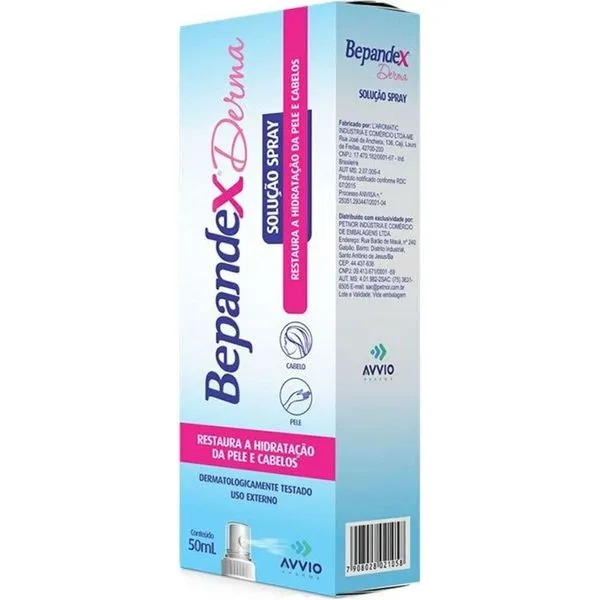 Bepandex Derma Solução Spray Avvio Hidratação da Pele e Cabelos 50ml