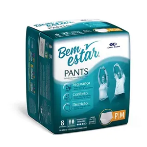 Roupa Íntima Bem Estar Pants P/M Com 8 Unidades
