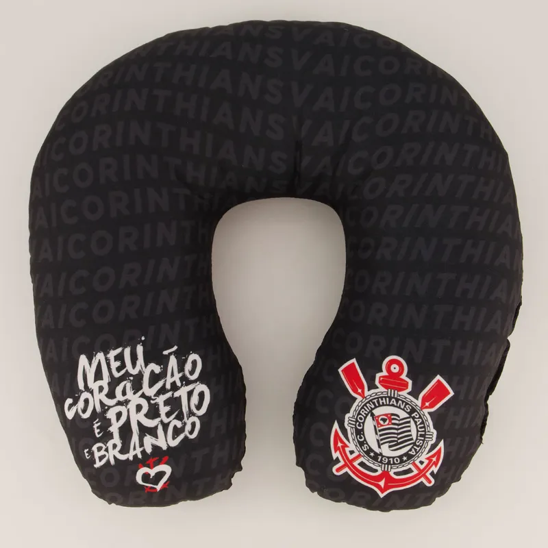 Almofada de Pescoço Corinthians Preta