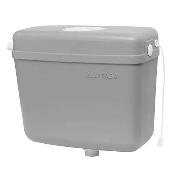 Caixa de Descarga Externa para Vaso Sanitário 2003 Capacidade 6A9L Cinza Claro Alumasa Caixa de Descarga Externa 2003 para Vaso Sanitário 6A9L Cinza Claro Alumasa
