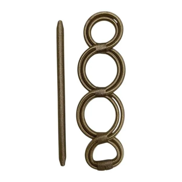 Fivela Para Cortina Home Living Bege Seda 22x6,5cm (MP)