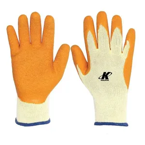 Luva de Algodão Palma em Látex Laranja M 8 ORANGEFLEX 020812 - KALIPSO