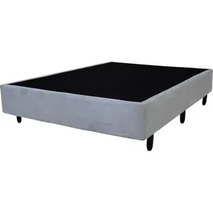 Base Cama Box Americana Casal Universal Cinza 138x188x26cm