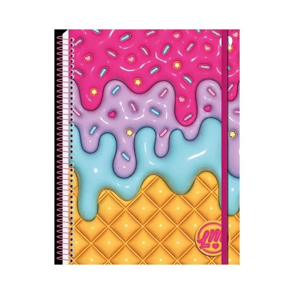 Caderno Animativa 80 Folhas Capa M da Lari CADERNO ANIMATIVA 80F M DA LARI