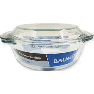 Caçarola de Vidro Baumon 1500ml com Tampa de Vidro