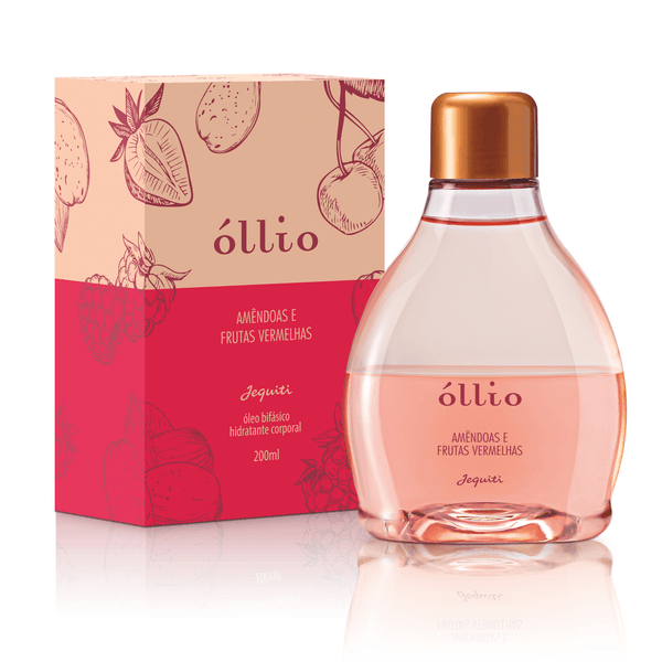 Óleo Bifásico Hidratante Corporal Óllio Âmendoas e Frutas Vermelhas, 200 ml 200 ml