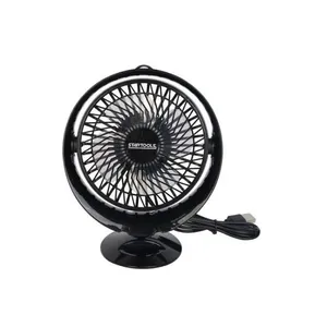 Mini Ventilador de Mesa Preto Redondo Portátil com Cabo USB