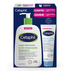Kit Cetaphil Loção Hidratante 473ml + Loção de limpeza Facial 100ml