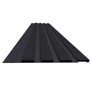 Painel Ripado Em PVC Plasbil 3D 1x25x270cm Preto (MP)
