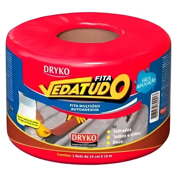 Fita Vedatudo Terracota de 10cm x 10m - DRYKO