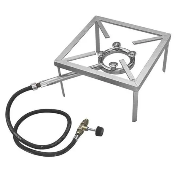 Fogareiro 1 Boca Quadrado para Uso em Local Aberto com 4 Caulins Aquecimento Uniforme Preto Papaléguas Universo do Lar Fogareiro 1 Boca Quadrado com 4 Caulins Aquecimento Uniforme Preto Papaléguas Universo do Lar