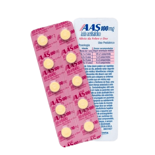 AAS Infantil 100mg com 10 Comprimidos