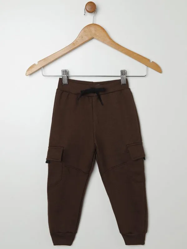 Calça Cargo Com Punho Infantil Para Menino- MARROM 2