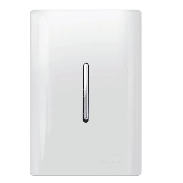 Interruptor Simples Vertical Cromado com Placa - DC-12001 - NOVARA