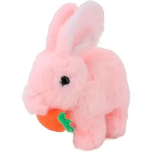 Brinquedo de Pelúcia Eletrônico Coelhinho com Movimento e Som Branco GXM Brinquedo de Pelúcia Eletrônico Coelhinho com Som e Movimento Branco GXM