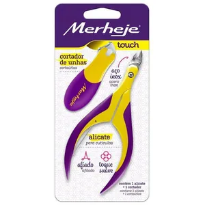 Alicate Cutícula e Cortador de Unha MERHEJE Touch+ 2 peças
