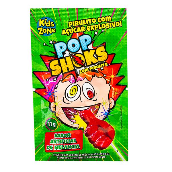 Pirulito Com Açúcar Explosivo - Pop Shoks - Sabores Sortidos - Kidszone