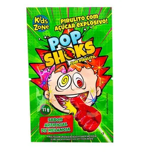 Pirulito Com Açúcar Explosivo - Pop Shoks - Sabores Sortidos - Kidszone