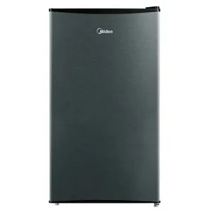 Frigobar Compacto Midea MRC10B1X 93L com Compartimento Extra Frio Prateleiras de Vidro Gaveta Inox 110V Frigobar Midea MRC10B1X 93L Compacto com Compartimento Extra Frio Inox 110V