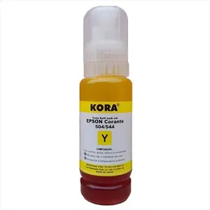 Refil de Tinta para Impressora Epson 504 544 Yellow T544 70ML Amarela Compatível Kora Refil de Tinta para Impressora Epson 504 544 Yellow T544 70ML Amarela Kora