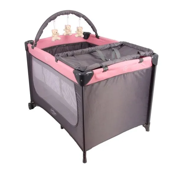Berço Baby Style Joly Com Trocador Rosa 4502 (MP)