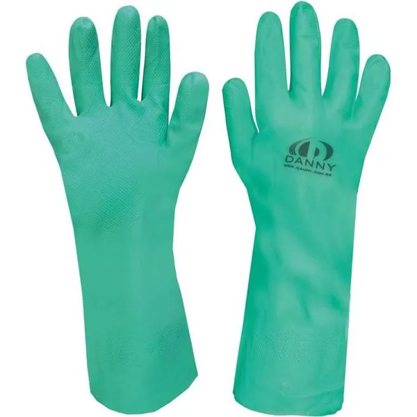 Luva nitrílica verde sem forro Nitrasolv DA-36200 - DANNY G