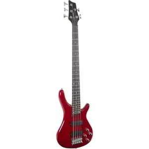 Contrabaixo Elétrico GB-205A Sonic-X com 5 Cordas de Aço e Circuito Ativo 9V Metallic Red Giannini Contrabaixo Elétrico GB-205A Sonic-X com 5 Cordas e Timbre com Graves Marcantes Metallic Red