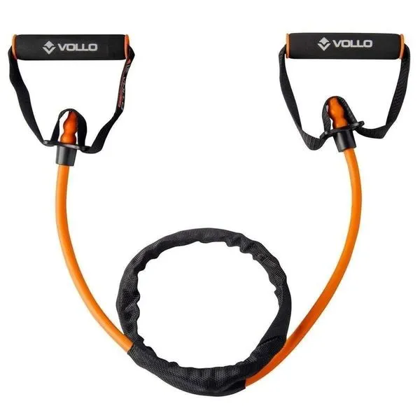 Extensor para Exercícios VP1064 Nível Médio Espessura 11mm Comprimento 120cm Laranja Vollo Sports Extensor para Exercícios VP1064 Nível Médio 11mm Laranja para Fortalecimento Muscular Vollo Sports
