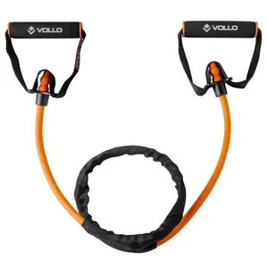 Extensor para Exercícios VP1064 Nível Médio Espessura 11mm Comprimento 120cm Laranja Vollo Sports Extensor para Exercícios VP1064 Nível Médio 11mm Laranja para Fortalecimento Muscular Vollo Sports