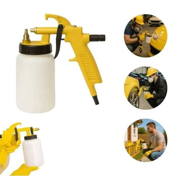 Pistola para Pintura 500ML Pulverizadora Ar Direto com Gatilho para Acabamento Profissional em Diversas Superfícies Pistola para Pintura 500ML Pulverizadora Ar Direto com Gatilho para Acabamento Profissional