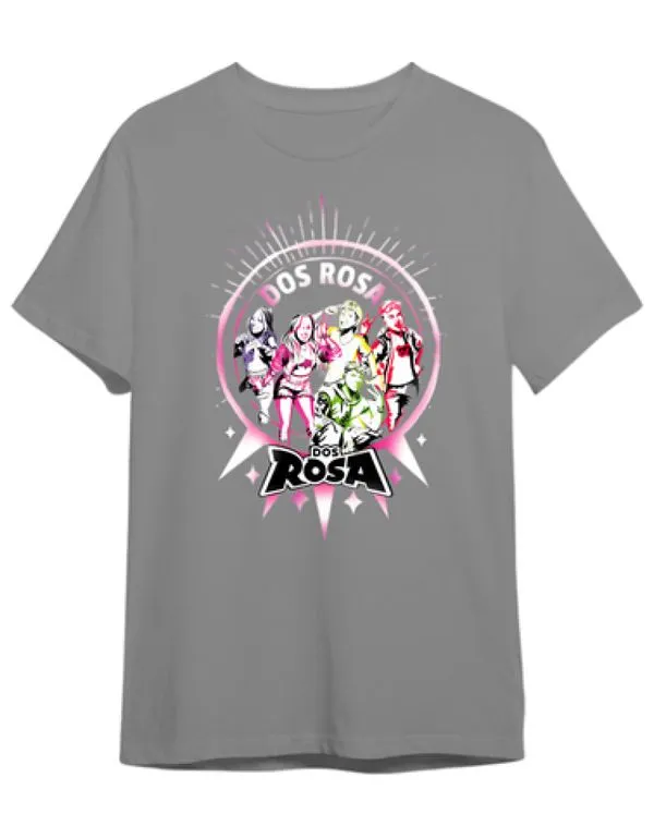 Camiseta de Algodão Dos Rosa Cinza Brasão 10 / Cinza