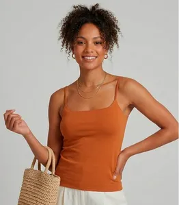 Blusa Feminina De Alça Poliamida Style Box Marrom G