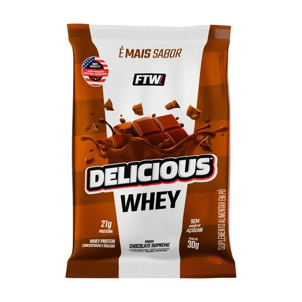 Whey Protein Delicious FTW Sabor Chocolate Supreme 30g