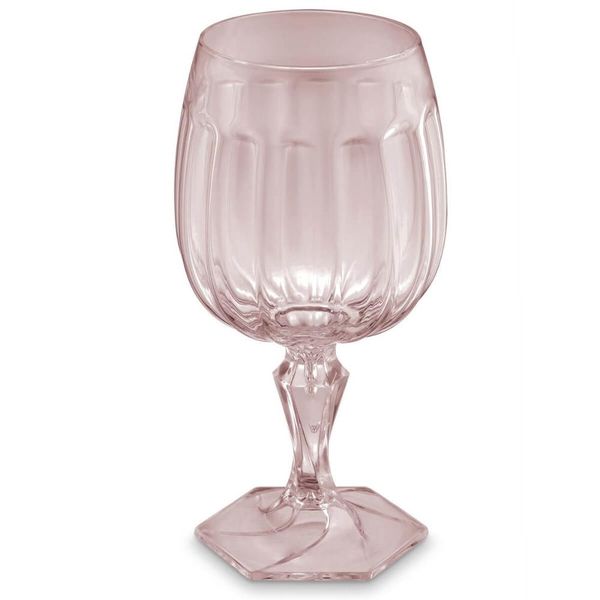 Taça Para Água Suco 350ml Poliestireno UZ Samba Translucida Rosa