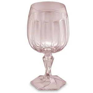 Taça Para Água Suco 350ml Poliestireno UZ Samba Translucida Rosa
