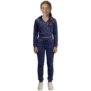 Conjunto Moletom Infantil Roupas Térmicas Inverno Plush Peluciado Capuz Veluna