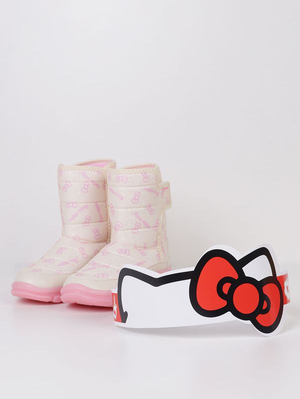 Bota Hello Kitty Juvenil Para Menina - OFF WHITE/ROSA 34