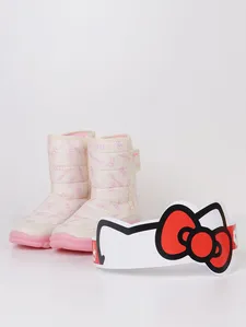 Bota Hello Kitty Juvenil Para Menina - OFF WHITE/ROSA 34