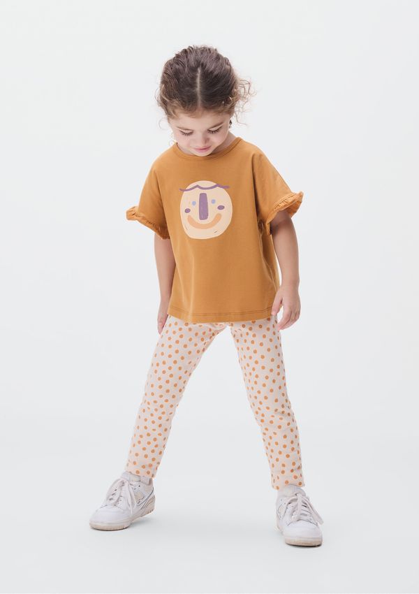 Conjunto Infantil Menina Estampado - Marrom 001