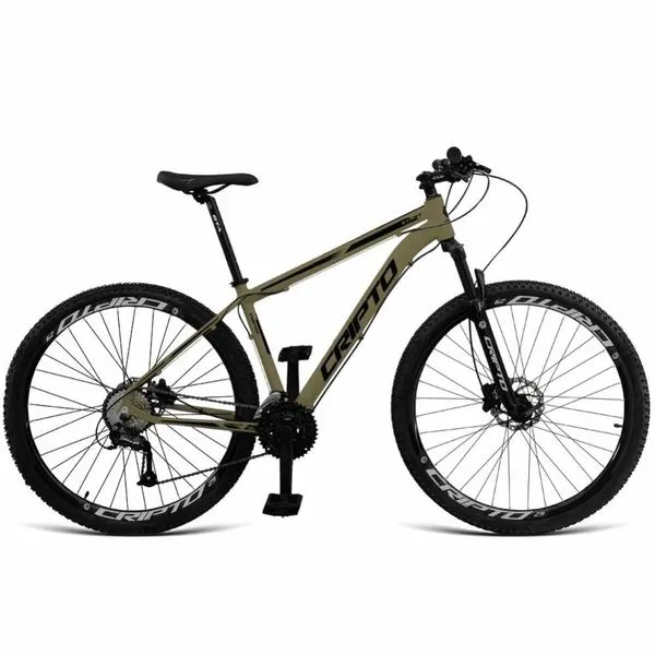 Bicicleta Cripto Mountain Bike Aro 29 Quadro Alumínio 24 Marchas Disco Hidráulico Verde Militar Preto Cripto Bikes Bicicleta Cripto Mountain Bike Aro 29 Alumínio 24 Marchas Freio Hidráulico Verde Militar Preto