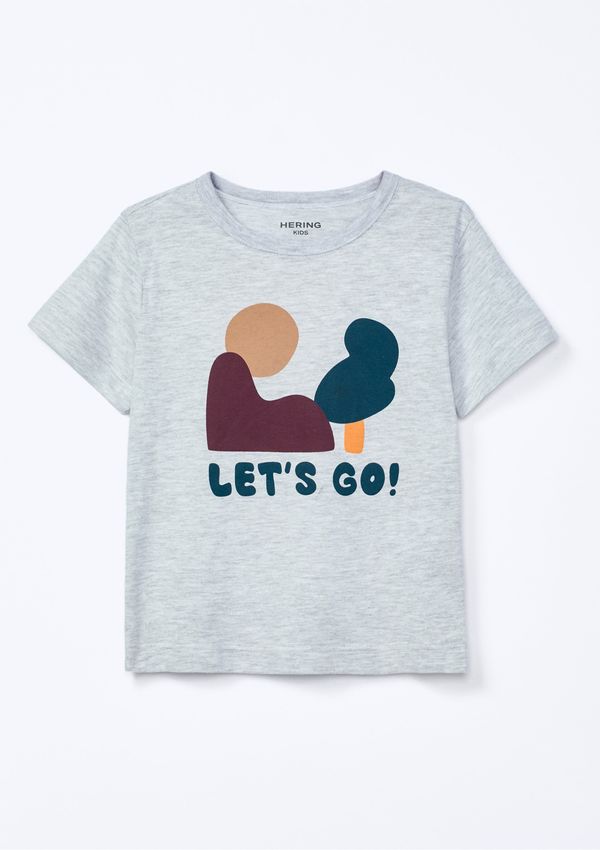 Camiseta Infantil Menino Toddler Com Estampa - Cinza 003
