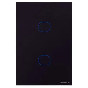 Interruptor Touch Wi-Fi Smart Tramontina Preto com 2 Canais