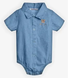 Body Infantil Jeans Trick Nick Azul G