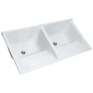 Tanque lavanderia de mármore branco Marsinty