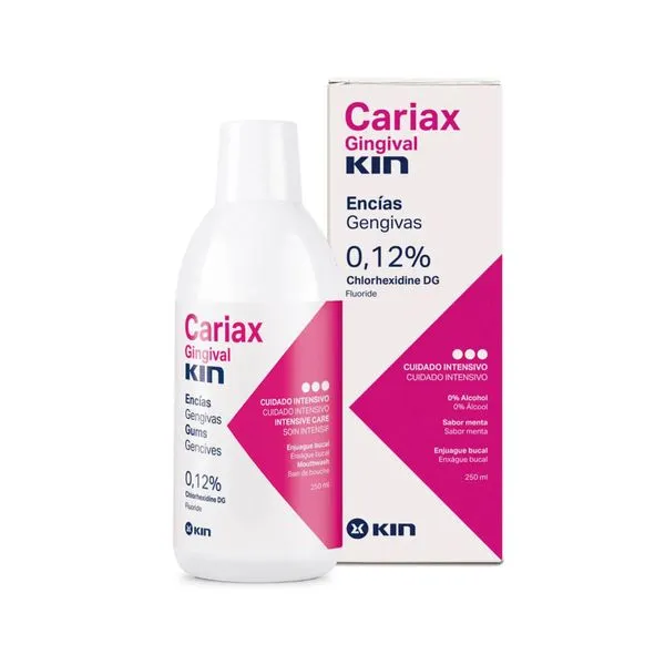 Enxaguatório Antisséptico Bucal Kin Cariax Gengival Com 250ml